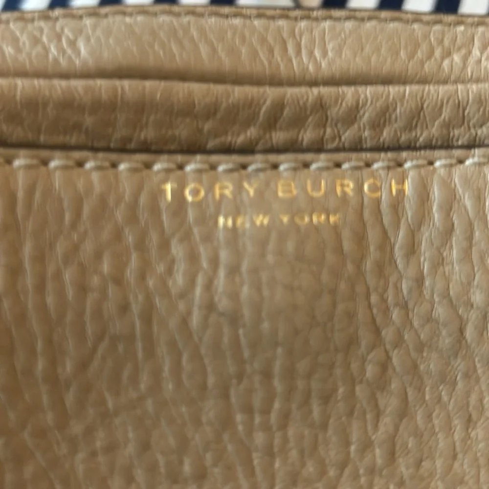 Tory Burch Taupe Leather Crossbody Bag